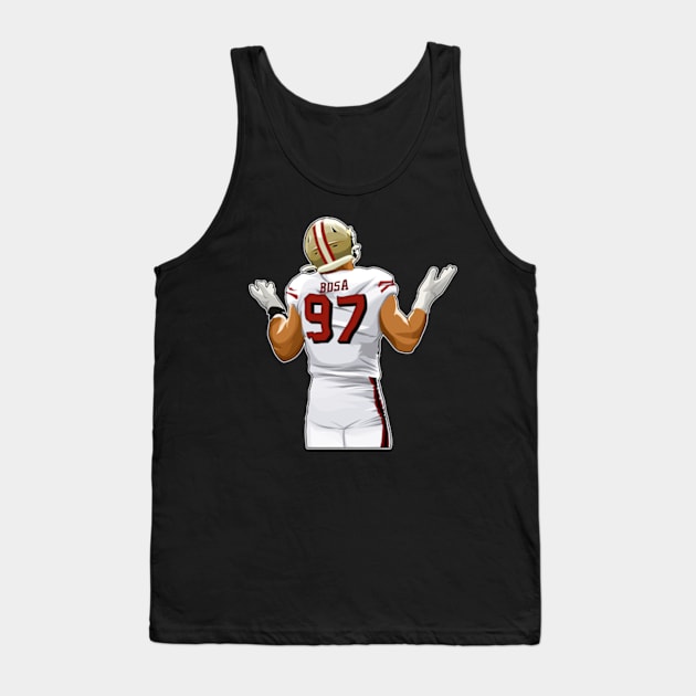 NickBosa #97 In Action Tank Top by RunAndGow